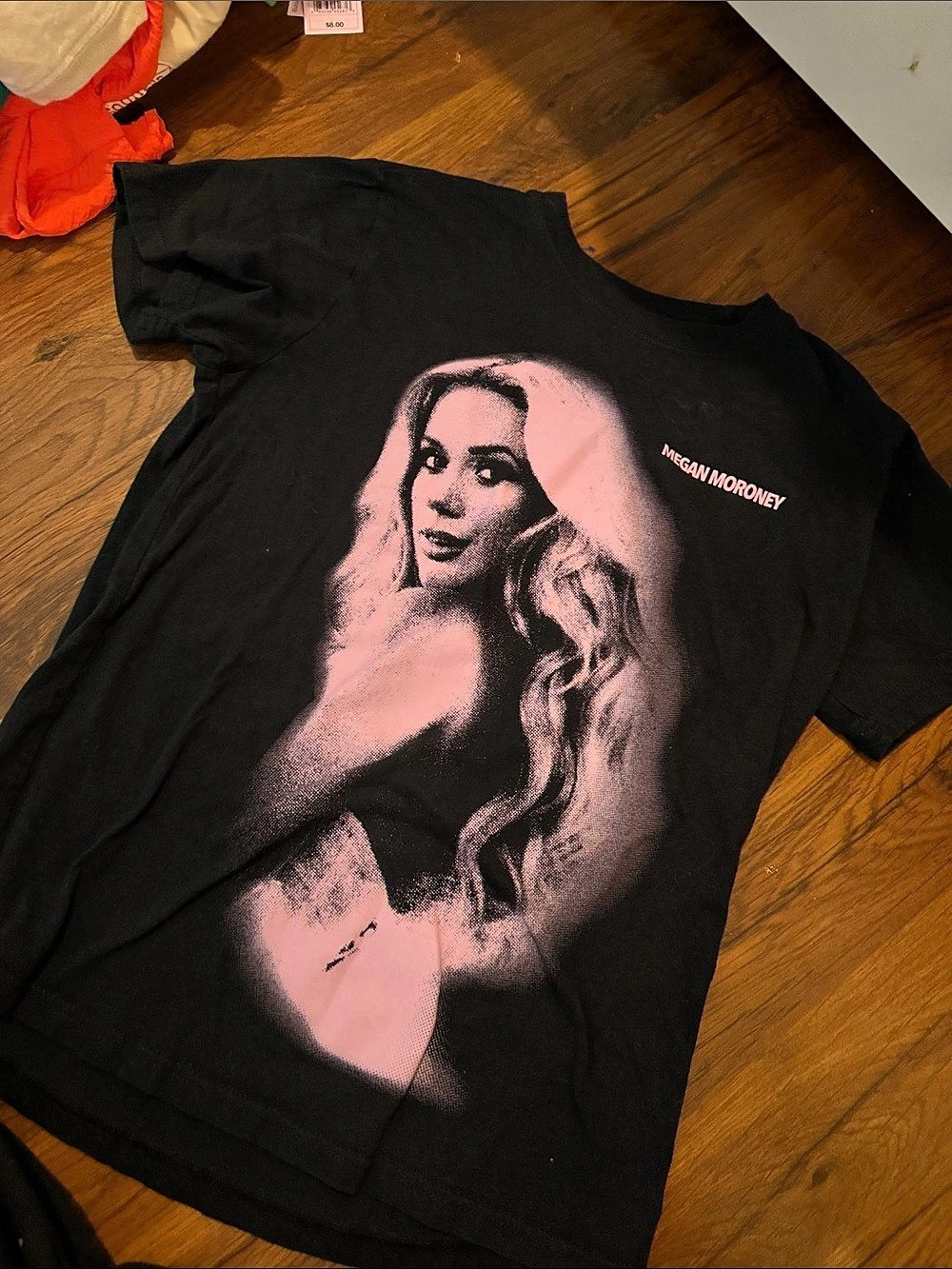 Megan Moroney Cloud 9 Tour Photo Tee Black & Pink Medium Like New